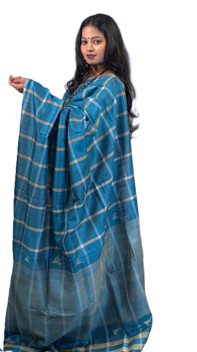 Tussar Silk Saree – Elegant Wild Silk with Natural Golden Sheen