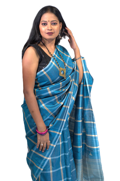Tussar Silk Saree – Elegant Wild Silk with Natural Golden Sheen