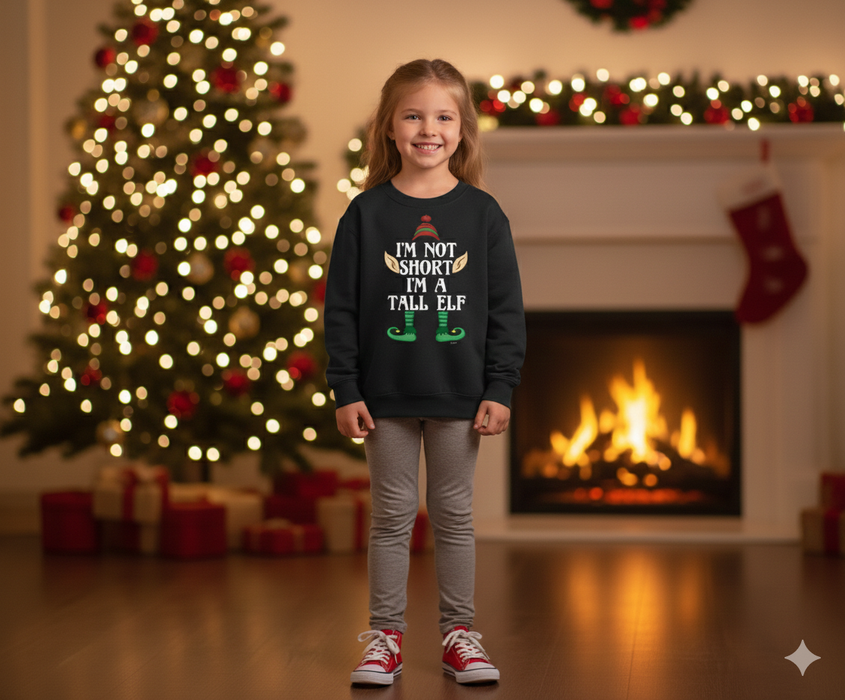 Kids Christmas Sweatshirt – Unisex Tall Elf Jumper - Samanta Factory