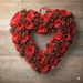 Christmas Wreath – Red Pinecone & Rose Heart Design - Samanta Factory
