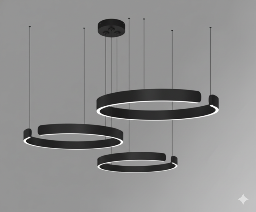 C Ring LED Pendant Light – Dimmable Nordic Hanging Lamp for Dining & Bedroom Spaces