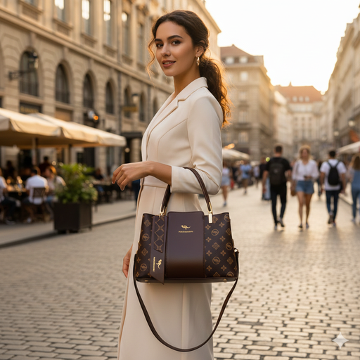 Luxury Fashion Print Handbag – Large Capacity Soft Leather Shoulder & Crossbody Bag for Women - Samanta Factory