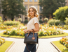Women’s Leather Handbag – Vintage Casual Tote with Zipper & Hasp Closure SF