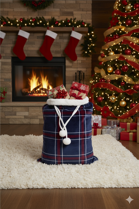 Christmas Sacks – Large Holiday Gift Bags with Strong Lining - Samanta Factory