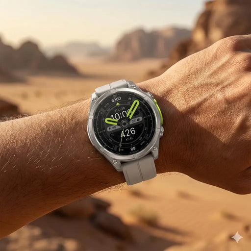 AMOLED voice calling smartwatch with stainless steel case and health tracking features