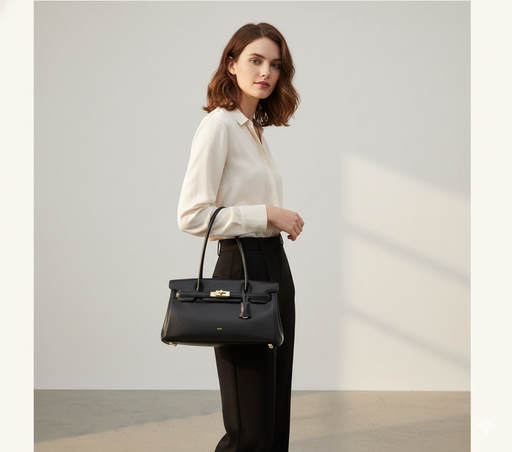 Leather Baguette Bag – Women’s Elegant Shoulder Handbag SF