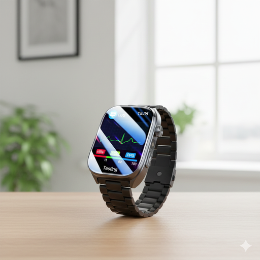 ECG and micro-physical examination smartwatch with AI health diagnostics and body composition tracking