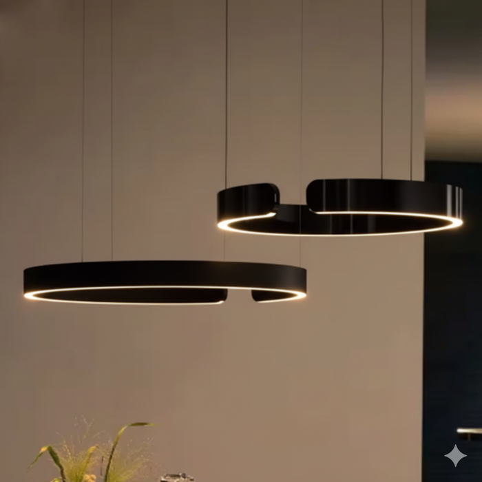 C Ring LED Pendant Light – Dimmable Nordic Hanging Lamp for Dining & Bedroom Spaces