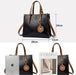 Women’s Leather Handbag – Vintage Casual Tote with Zipper & Hasp Closure - Samanta Factory