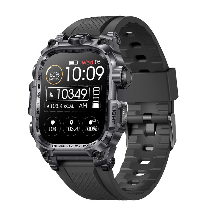 Sports Smart Watch – 2.01" HD Analog Display with Heart Rate & Blood Pressure Monitoring