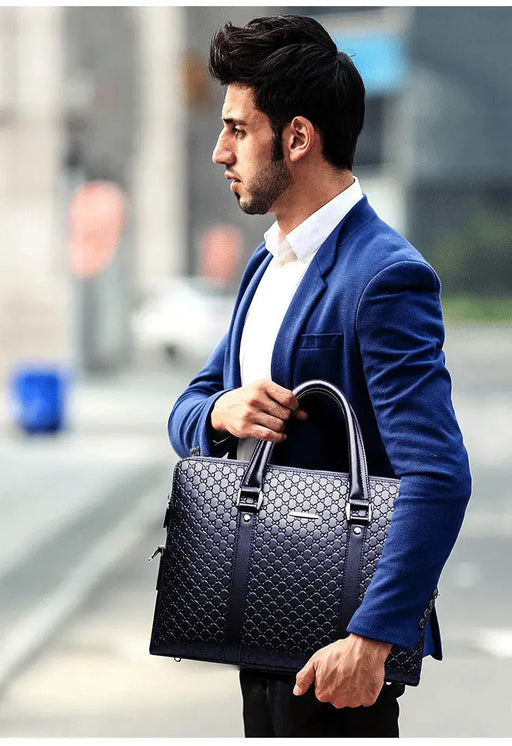 Men’s Laptop Briefcase – Double-Layer Business Shoulder Bag