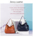 Genuine Leather Shoulder Bag – Soft, Versatile Hobo with Ruched Design - Samanta Factory