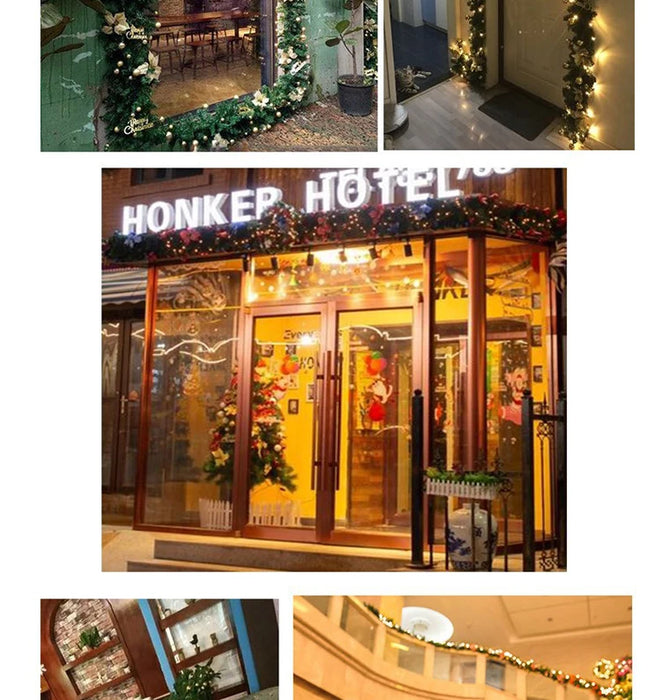 LED Christmas Wreath – Flexible Light-Up Garland for Home Décor