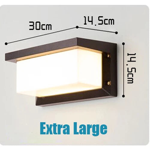 Extra Large LED Outdoor Wall Light – Waterproof IP65 with Radar Motion Sensor, 18W/40W Aluminum Lamp - Samanta Factory