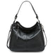 Genuine Leather Shoulder Bag – Soft, Versatile Hobo with Ruched Design - Samanta Factory