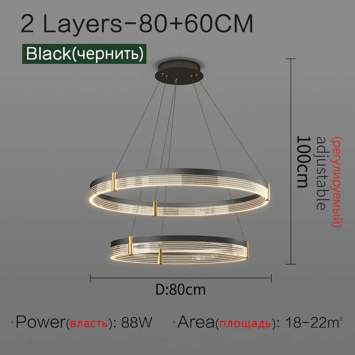 Stylish Nordic LED Pendant Light Fixture with Aluminum Frame & Long-Lasting LEDs - Samanta Factory