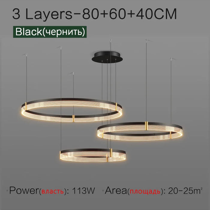 Stylish Nordic LED Pendant Light Fixture with Aluminum Frame & Long-Lasting LEDs - Samanta Factory
