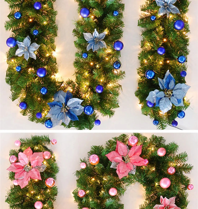 LED Christmas Wreath – Flexible Light-Up Garland for Home Décor