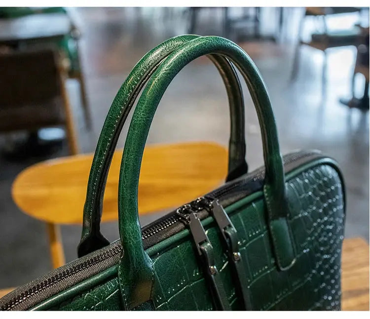 Leather Laptop Briefcase – Stylish Multi-Use Work Bag for Women SF