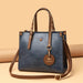Women’s Leather Handbag – Vintage Casual Tote with Zipper & Hasp Closure - Samanta Factory