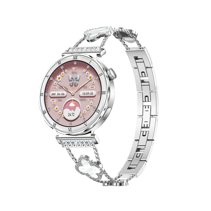 Women's Smart Watch – 1.19-Inch AMOLED Full Touch Screen & Sports Tracker