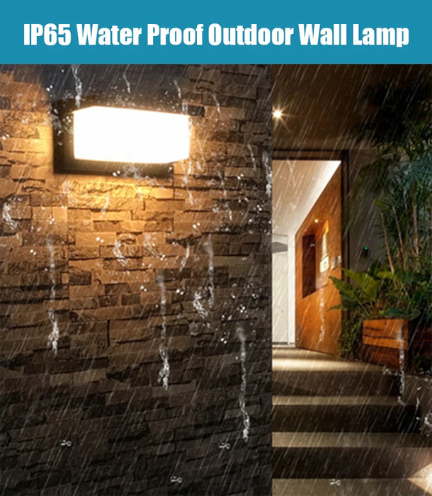 Extra Large LED Outdoor Wall Light – Waterproof IP65 with Radar Motion Sensor, 18W/40W Aluminum Lamp - Samanta Factory