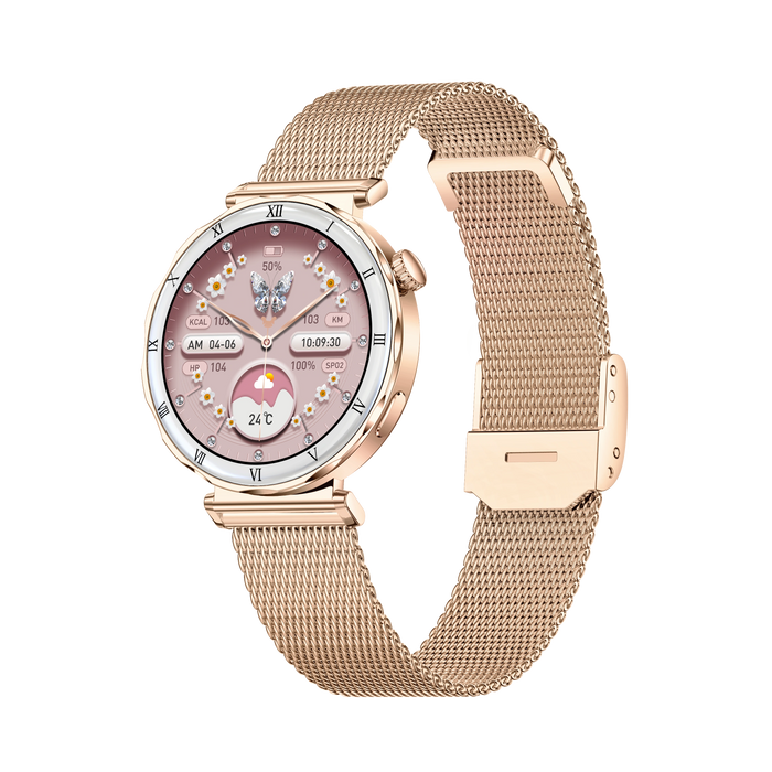 Women's Smart Watch – 1.19-Inch AMOLED Full Touch Screen & Sports Tracker