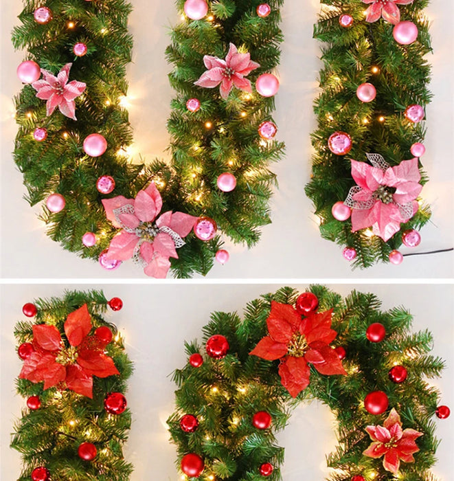 LED Christmas Wreath – Flexible Light-Up Garland for Home Décor