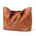 Genuine Leather Casual Tote – Soft, Versatile Design for Women - Samanta Factory