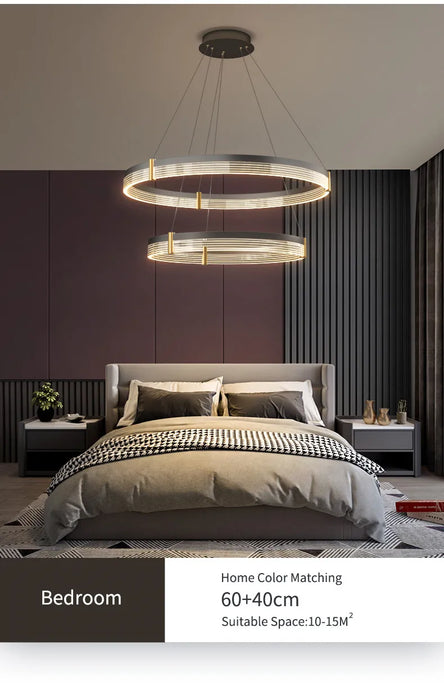 Stylish Nordic LED Pendant Light Fixture with Aluminum Frame & Long-Lasting LEDs - Samanta Factory