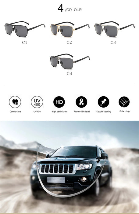 Myopia Reading Glasses for Men – Custom Prescription Alloy Frame with Polarized Lenses