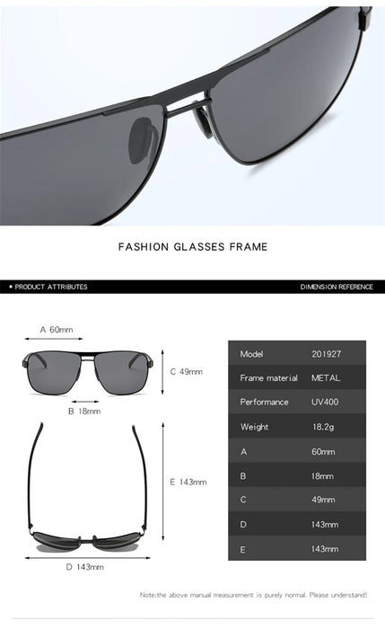 Myopia Reading Glasses for Men – Custom Prescription Alloy Frame with Polarized Lenses