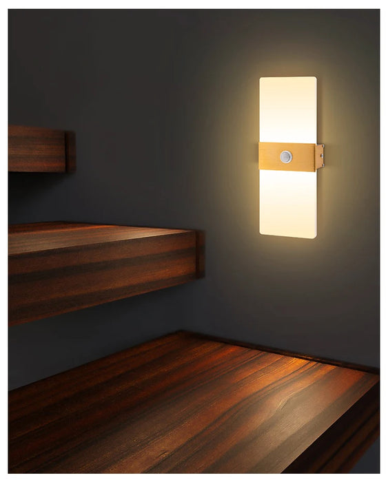 Modern LED Wall Light – 12W/18W, Up & Down Aluminum Lamp with PIR Motion Sensor for Indoor & Outdoor Use. - Samanta Factory