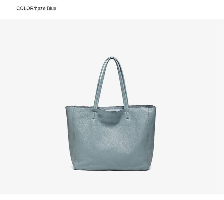 Genuine Leather Casual Tote – Soft, Versatile Design for Women - Samanta Factory