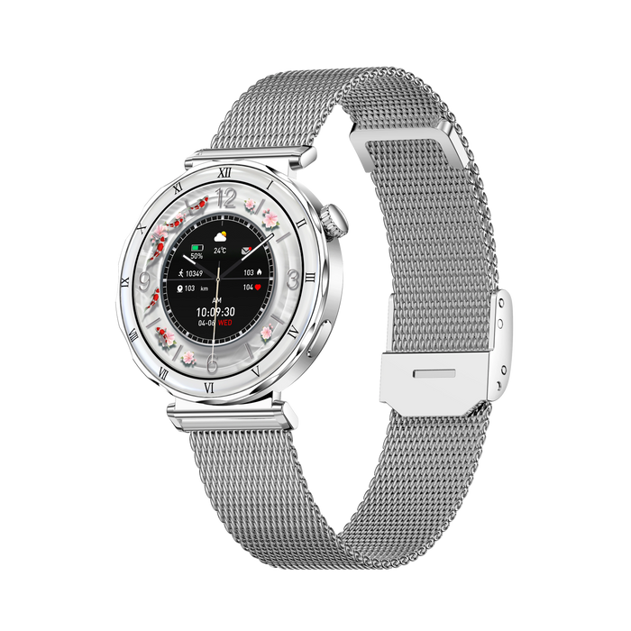 Women's Smart Watch – 1.19-Inch AMOLED Full Touch Screen & Sports Tracker