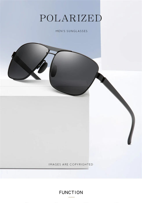 Myopia Reading Glasses for Men – Custom Prescription Alloy Frame with Polarized Lenses