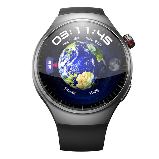 Android smart watch with 1.43-inch AMOLED display, heart rate, blood oxygen, HRV monitoring, live body recognition, and multi-sport fitness tracking