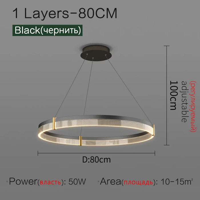 Stylish Nordic LED Pendant Light Fixture with Aluminum Frame & Long-Lasting LEDs - Samanta Factory