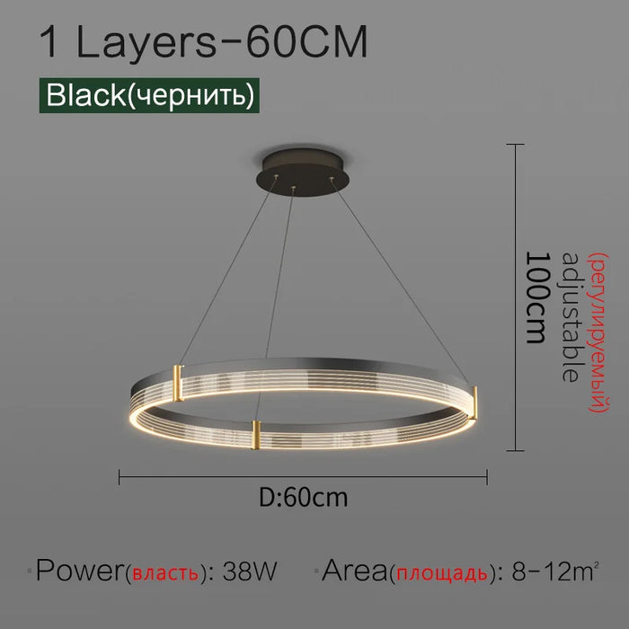 Stylish Nordic LED Pendant Light Fixture with Aluminum Frame & Long-Lasting LEDs - Samanta Factory