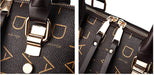 Women’s PU Leather Tote Handbag – Large Capacity Letter Design Tassel Shoulder Bag SF