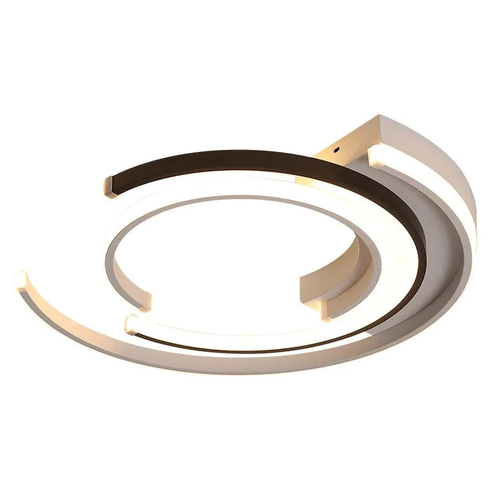 Modern Black LED Ceiling Light – Metal & Acrylic Surface-Mounted Fixture - Samanta Factory