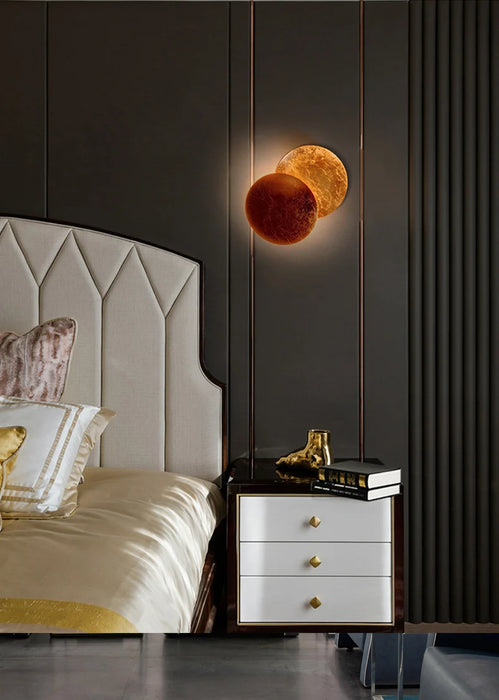 Modern Wall Lamp – Moon Eclipse Design with LED Lighting for Bedroom & Hallways