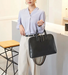 Leather Laptop Briefcase – Stylish Multi-Use Work Bag for Women SF