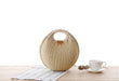 Women's Natural Rattan Handwoven Round Shell Handbag Top-handle Bag Summer Fashion Bohemia Female Casual Tote Clutch Beach Bag SF