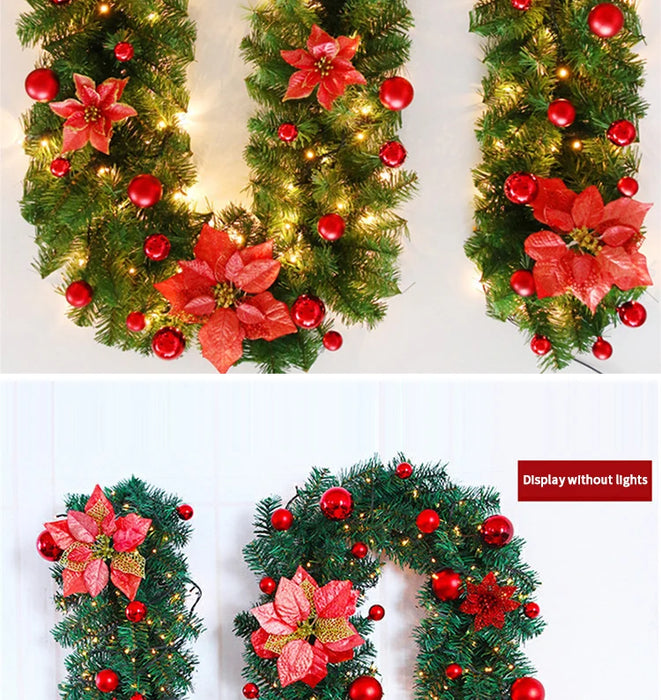 LED Christmas Wreath – Flexible Light-Up Garland for Home Décor