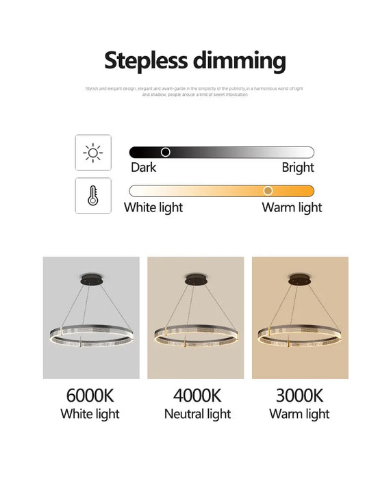Stylish Nordic LED Pendant Light Fixture with Aluminum Frame & Long-Lasting LEDs - Samanta Factory