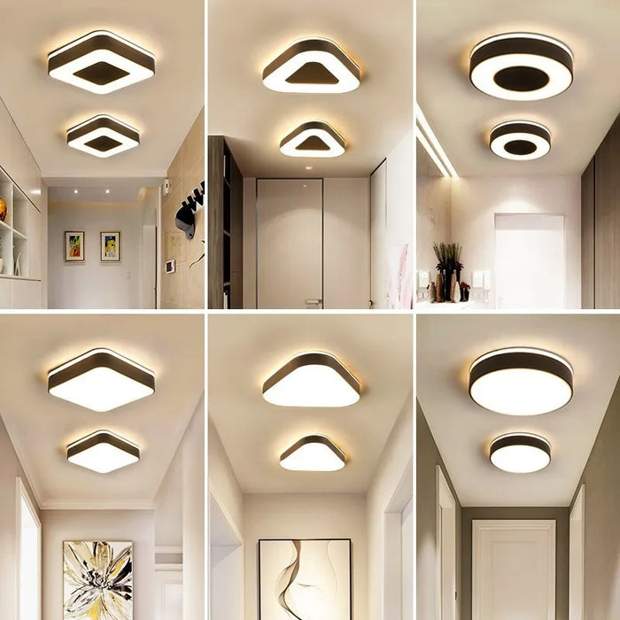 New Design LED Ceiling Light – Modern Corridor, Art Gallery & Balcony Lamp in White & Black