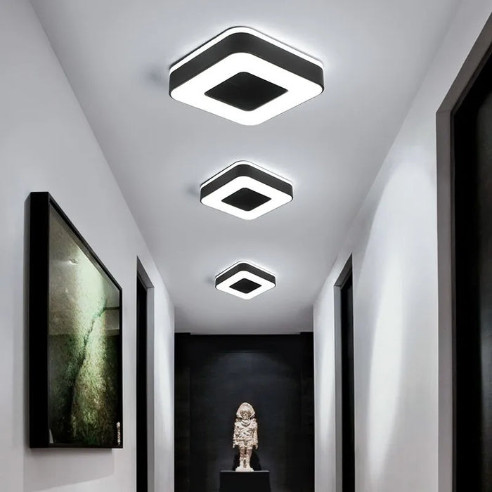 New Design LED Ceiling Light – Modern Corridor, Art Gallery & Balcony Lamp in White & Black