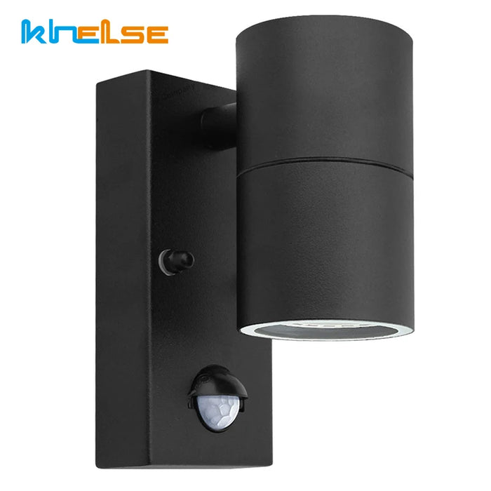 PIR Motion Sensor LED Wall Light – Stainless Steel, Waterproof IP44 Outdoor Lamp - Samanta Factory