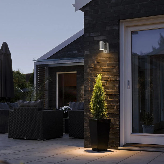  PIR Motion Sensor LED Wall Light – Waterproof Stainless Steel Outdoor Lighting for Garden, Porch, and Villa.